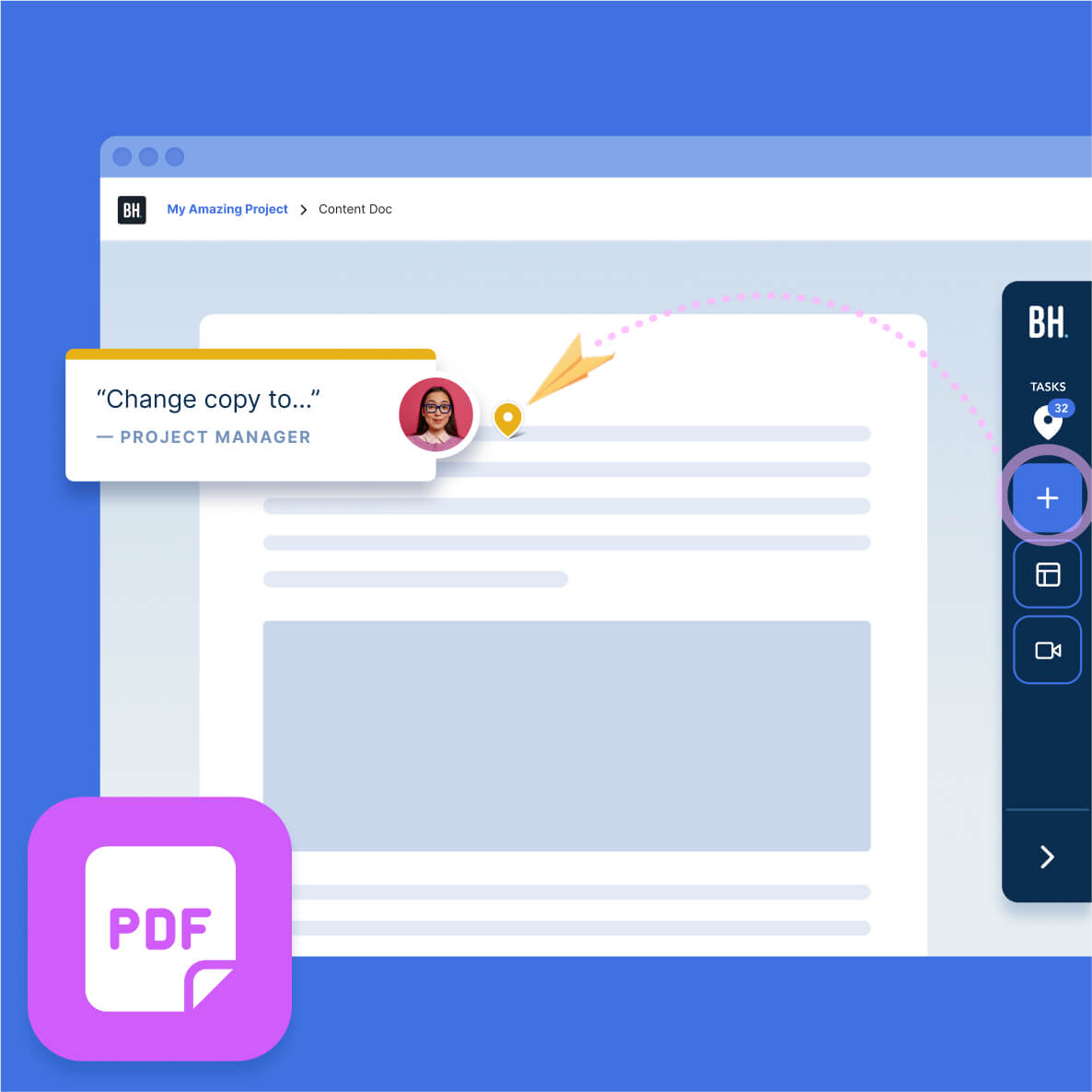 feedback on pdf and images